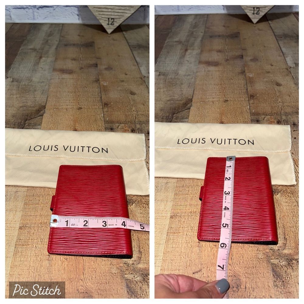Louis Vuitton Red Epi Leather Small Agenda PM/ Passport Holder COA in photos - Picture 15 of 16